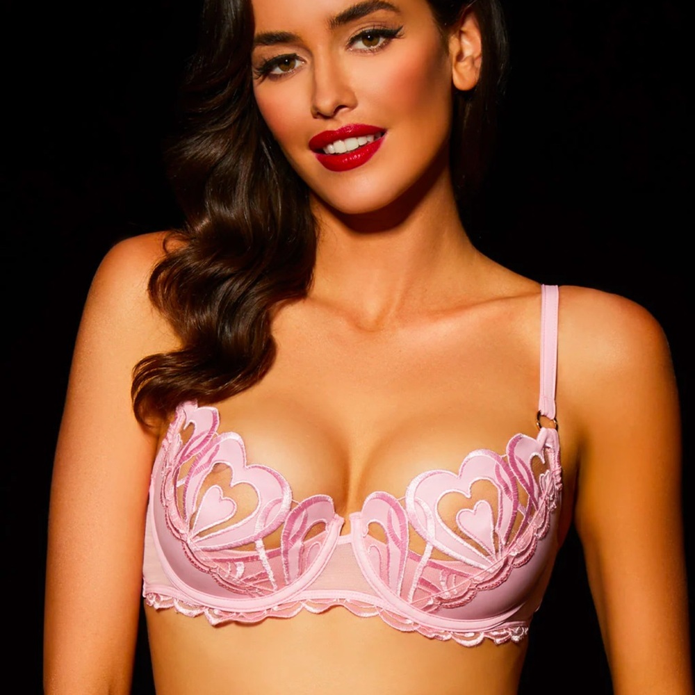 Honey Birdette Pink Hearts Bra 34H
